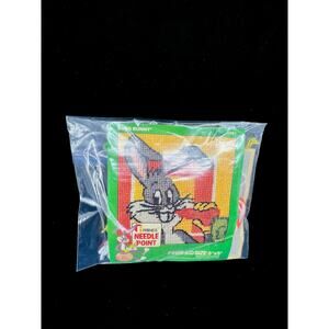 Vintage Bugs Bunny Friends Needlepoint Stitch 5"x 5"